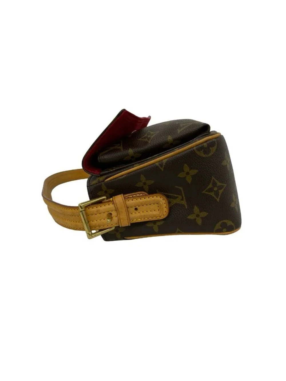 Louis Vuitton Viva-Cite MM Monogram Leather Shoulder Bag Brown